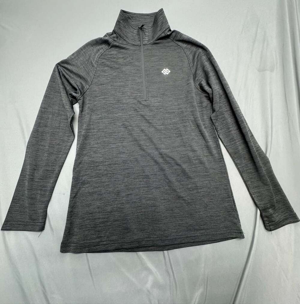 MoFiz Half Zip Pullover Size S Gray Athletic Long Sleeve Shirt